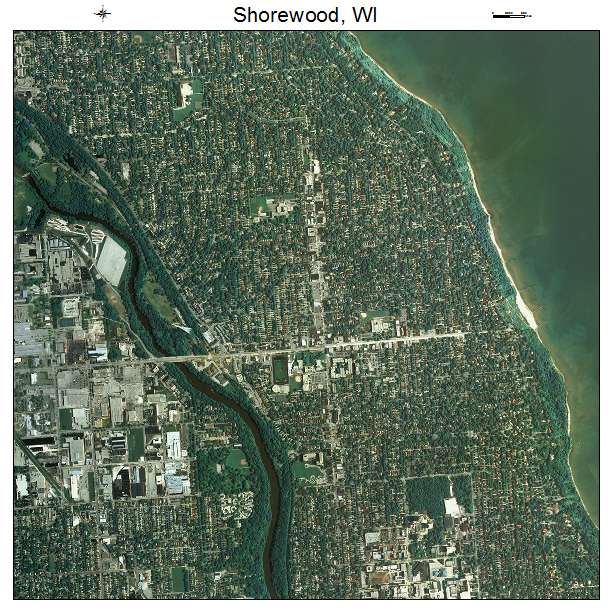 Shorewood, WI air photo map