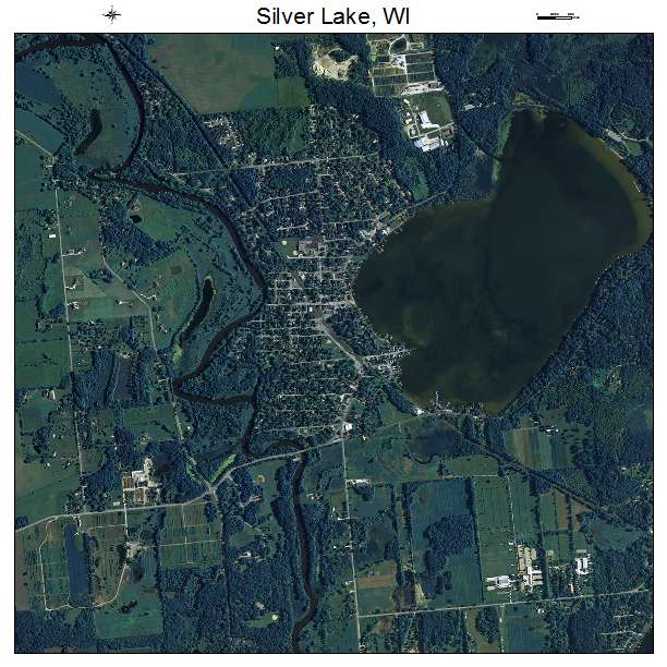 Silver Lake, WI air photo map