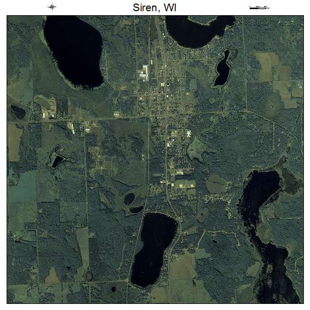 Siren, WI air photo map