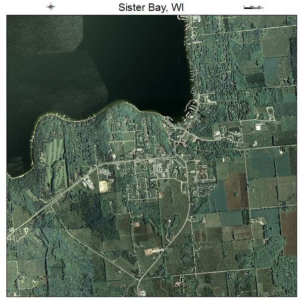 Sister Bay, WI air photo map