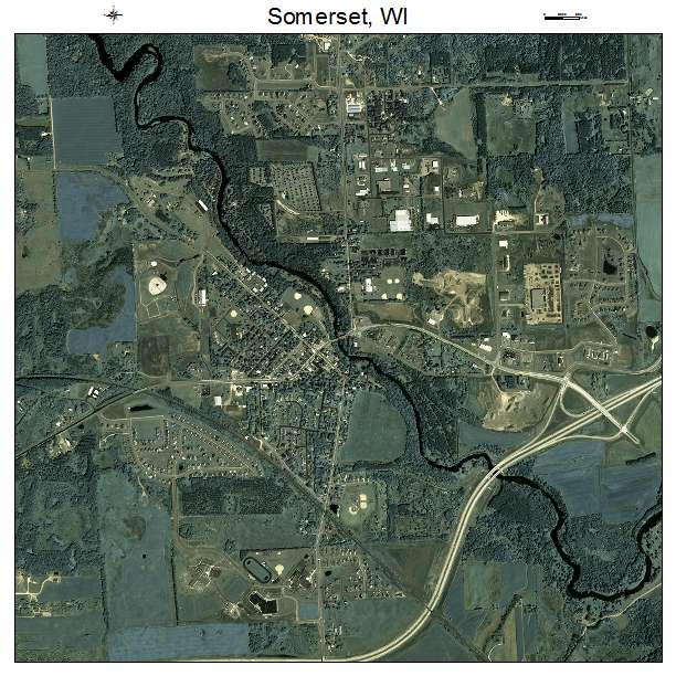 Somerset, WI air photo map