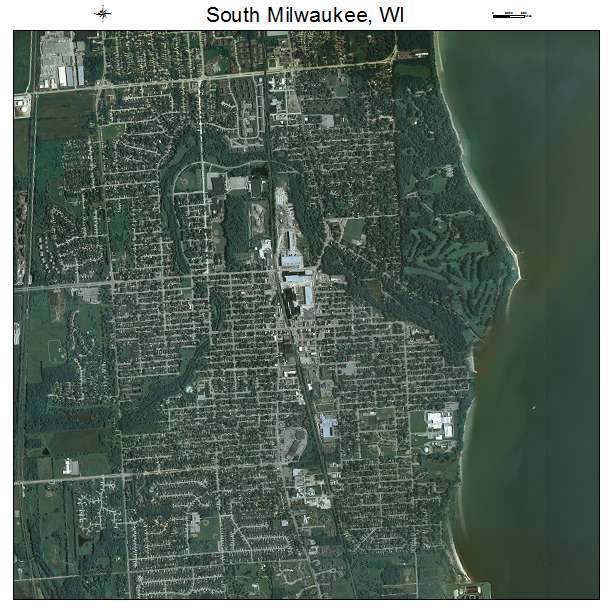 South Milwaukee, WI air photo map