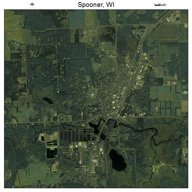 Spooner, WI air photo map