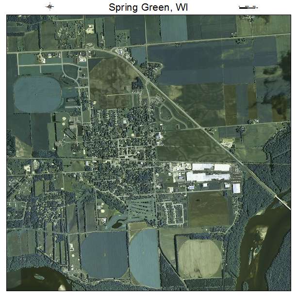 Spring Green, WI air photo map