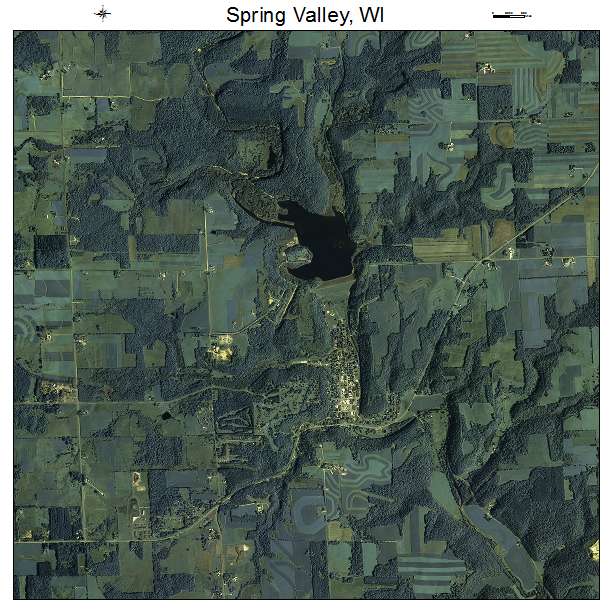 Spring Valley, WI air photo map