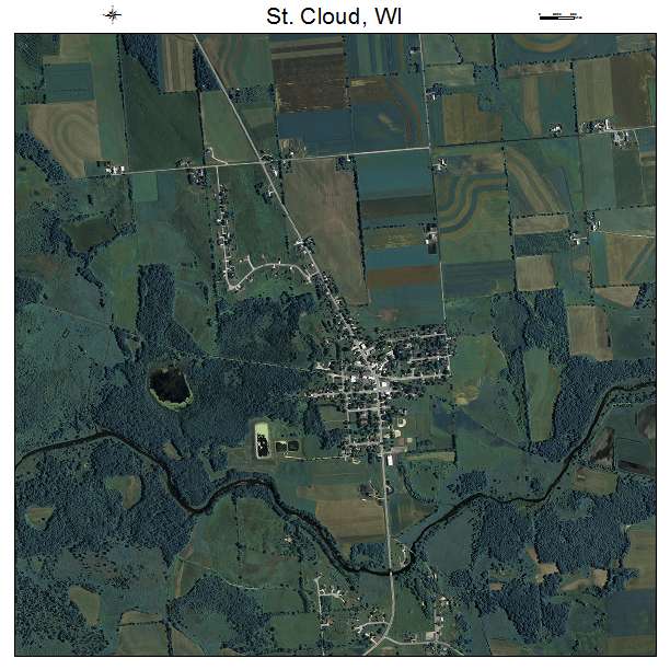 St Cloud, WI air photo map