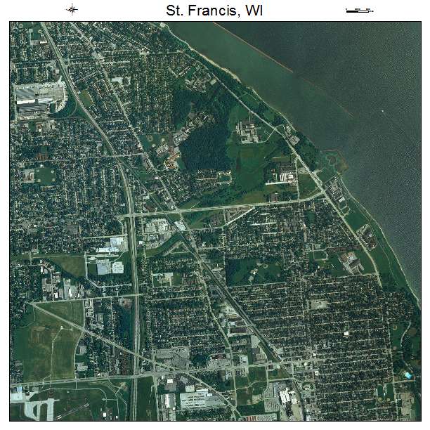 St Francis, WI air photo map