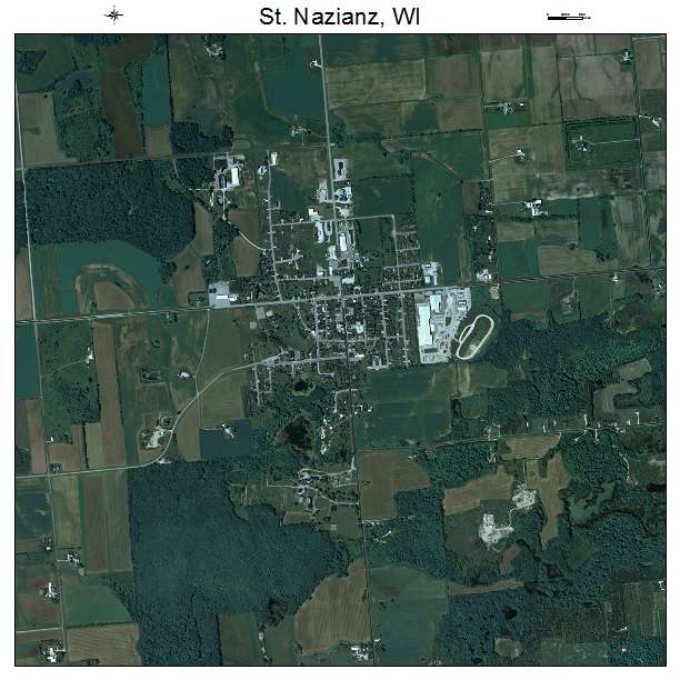 St Nazianz, WI air photo map
