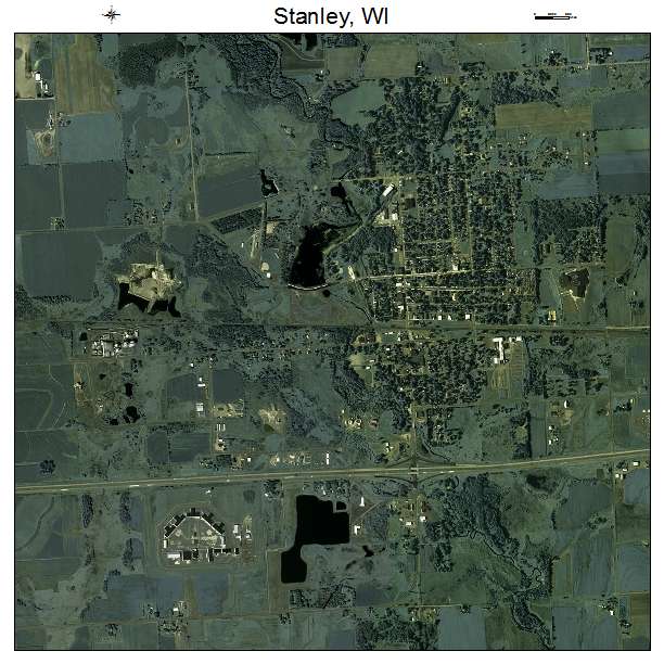 Stanley, WI air photo map