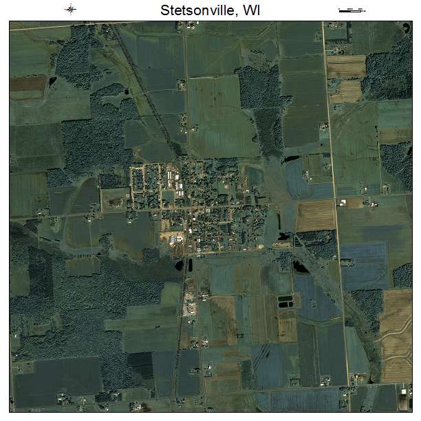 Stetsonville, WI air photo map