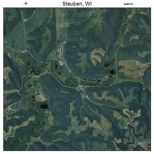 Steuben, WI air photo map