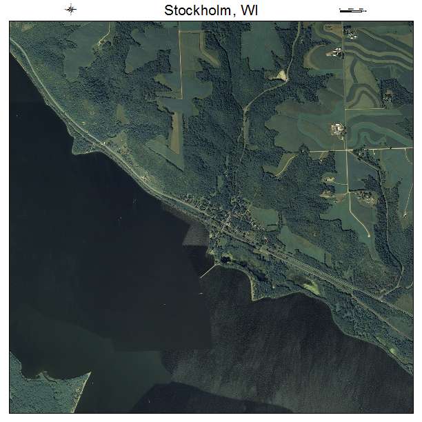 Stockholm, WI air photo map