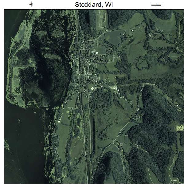 Stoddard, WI air photo map