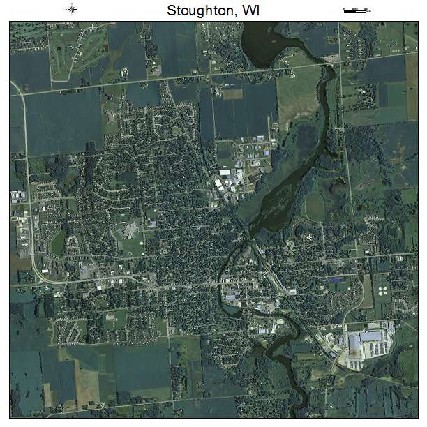 Stoughton, WI air photo map