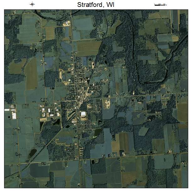 Stratford, WI air photo map