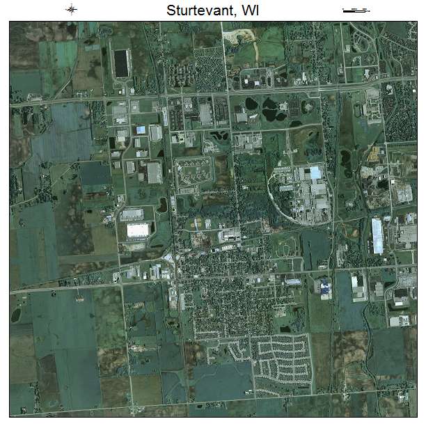 Sturtevant, WI air photo map