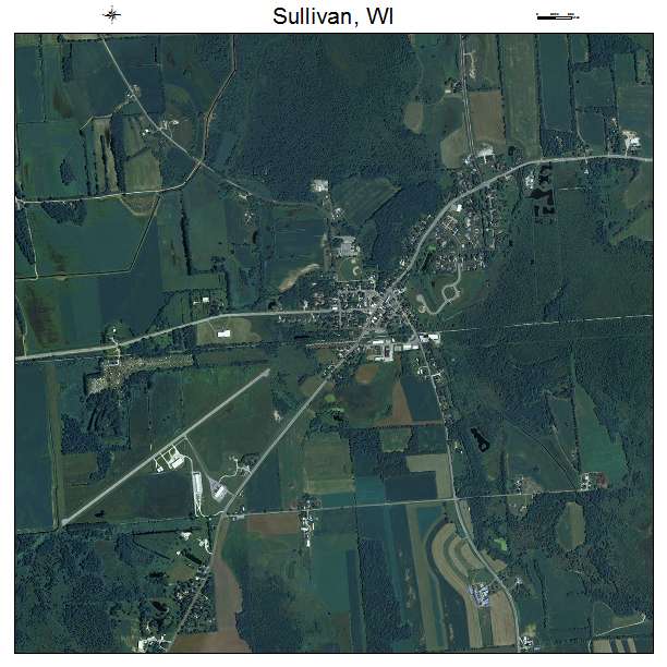 Sullivan, WI air photo map