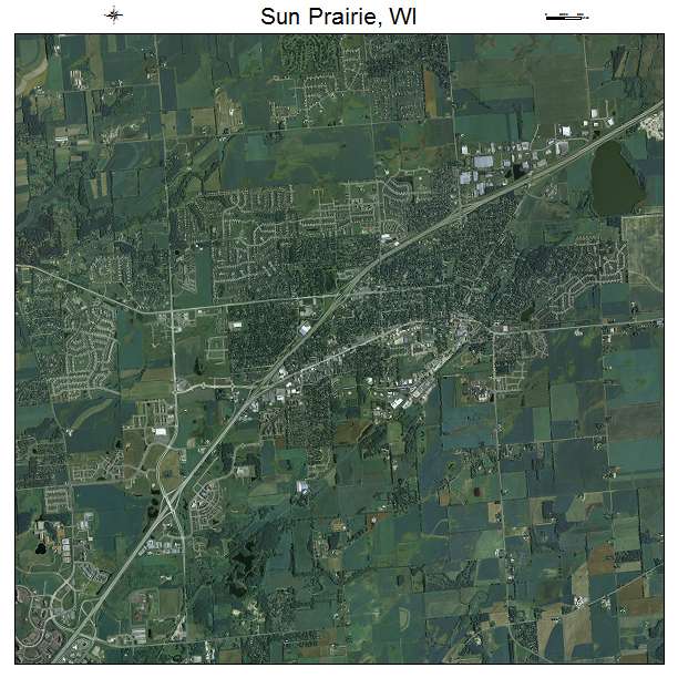 Sun Prairie, WI air photo map