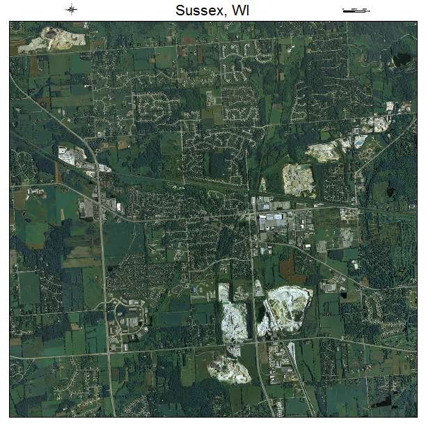 Sussex, WI air photo map
