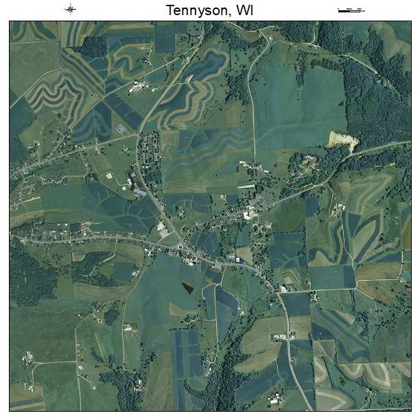 Tennyson, WI air photo map