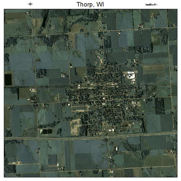 Thorp, WI air photo map