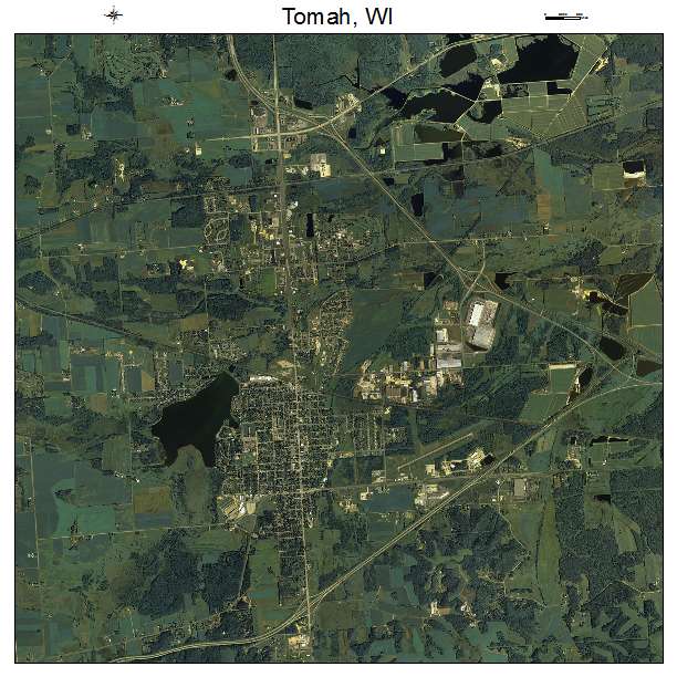 Tomah, WI air photo map