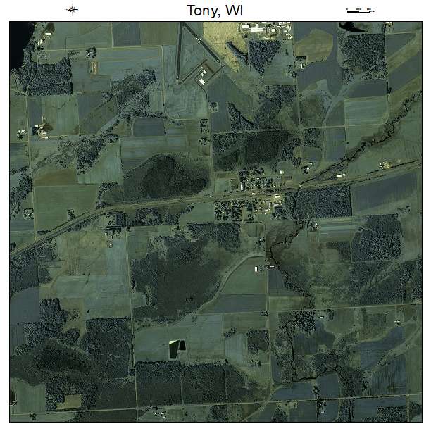 Tony, WI air photo map