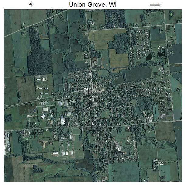 Union Grove, WI air photo map
