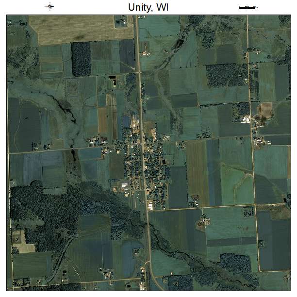 Unity, WI air photo map