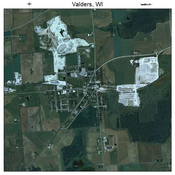 Valders, WI air photo map