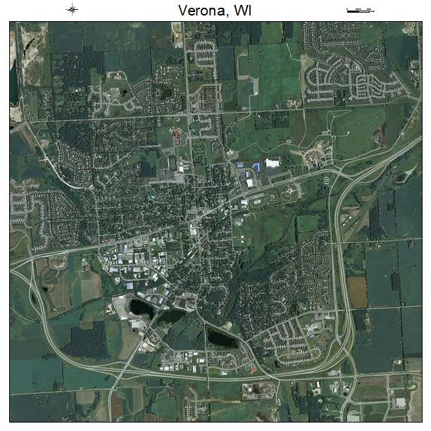 Verona, WI air photo map