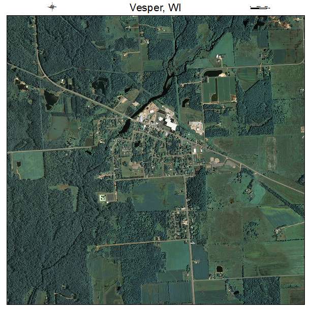 Vesper, WI air photo map