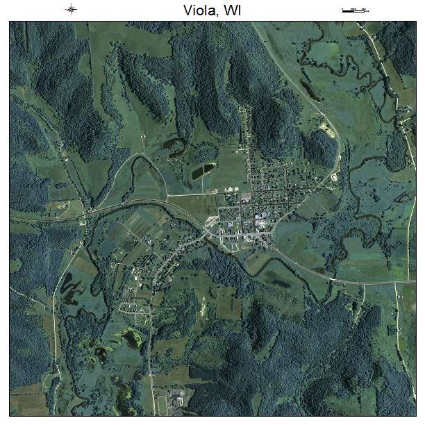 Viola, WI air photo map