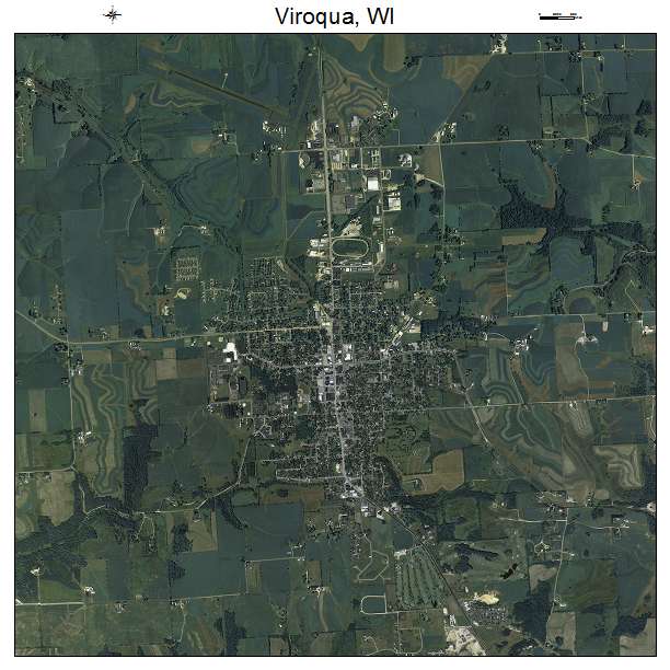 Viroqua, WI air photo map