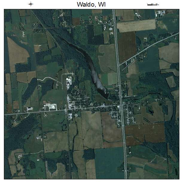 Waldo, WI air photo map