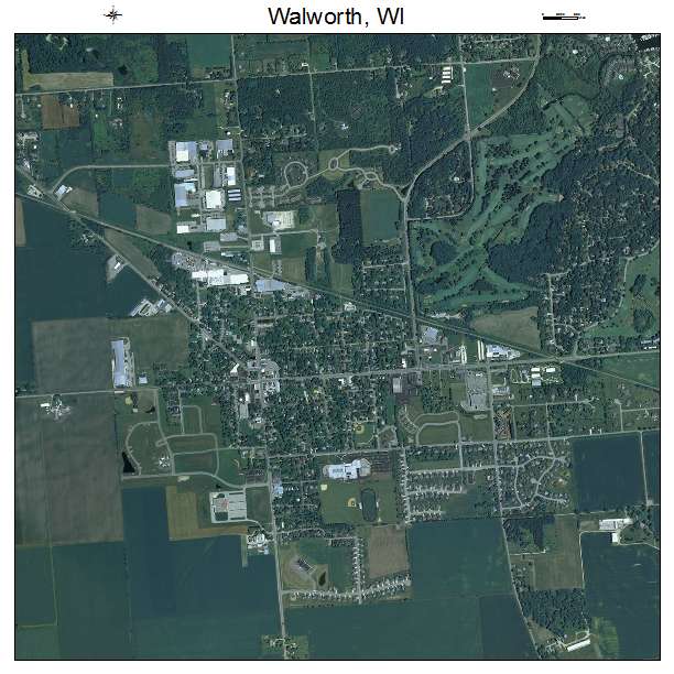 Walworth, WI air photo map