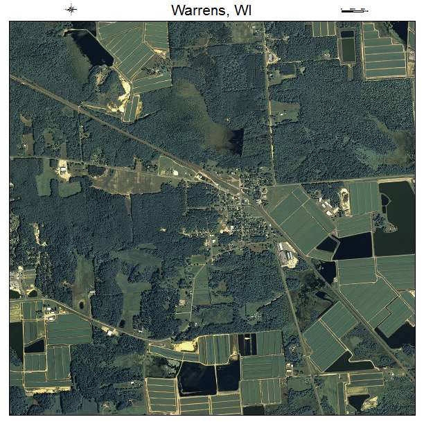 Warrens, WI air photo map