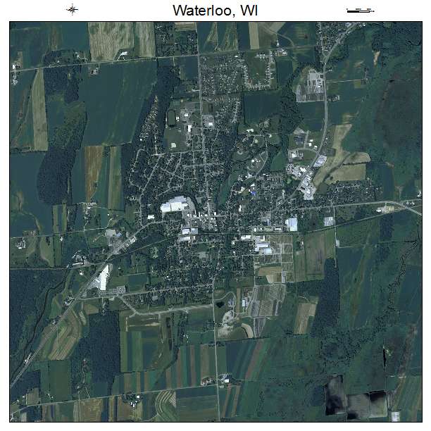 Waterloo, WI air photo map