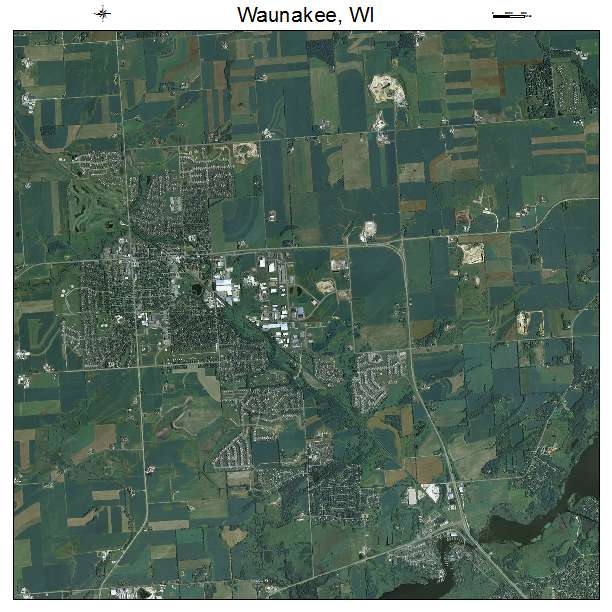Waunakee, WI air photo map