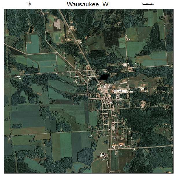 Wausaukee, WI air photo map