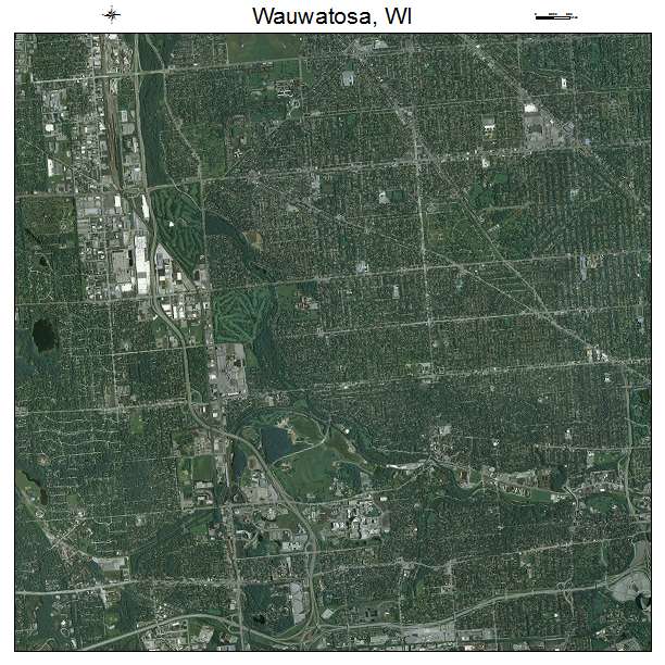 Wauwatosa, WI air photo map