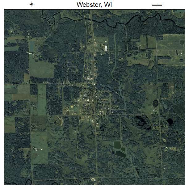 Webster, WI air photo map