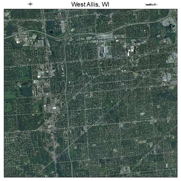 West Allis, WI air photo map