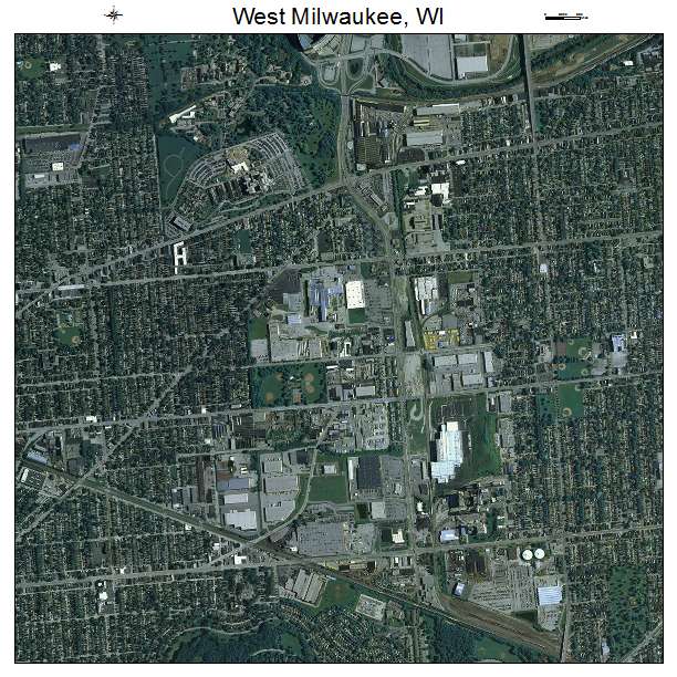 West Milwaukee, WI air photo map