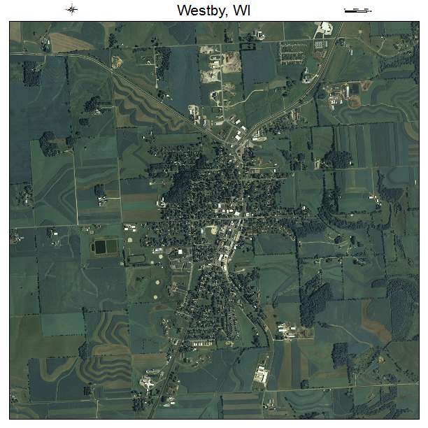 Westby, WI air photo map