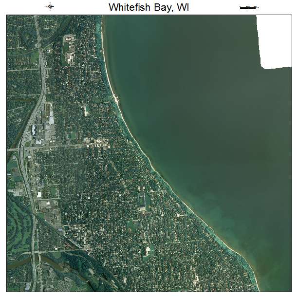 Whitefish Bay, WI air photo map