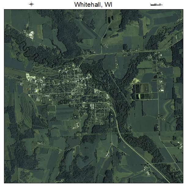 Whitehall, WI air photo map