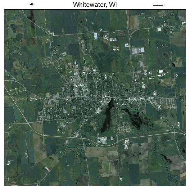 Whitewater, WI air photo map
