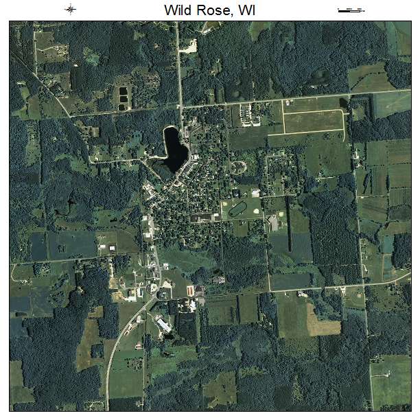 Wild Rose, WI air photo map