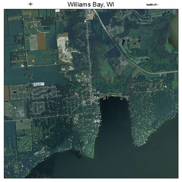 Williams Bay, WI air photo map